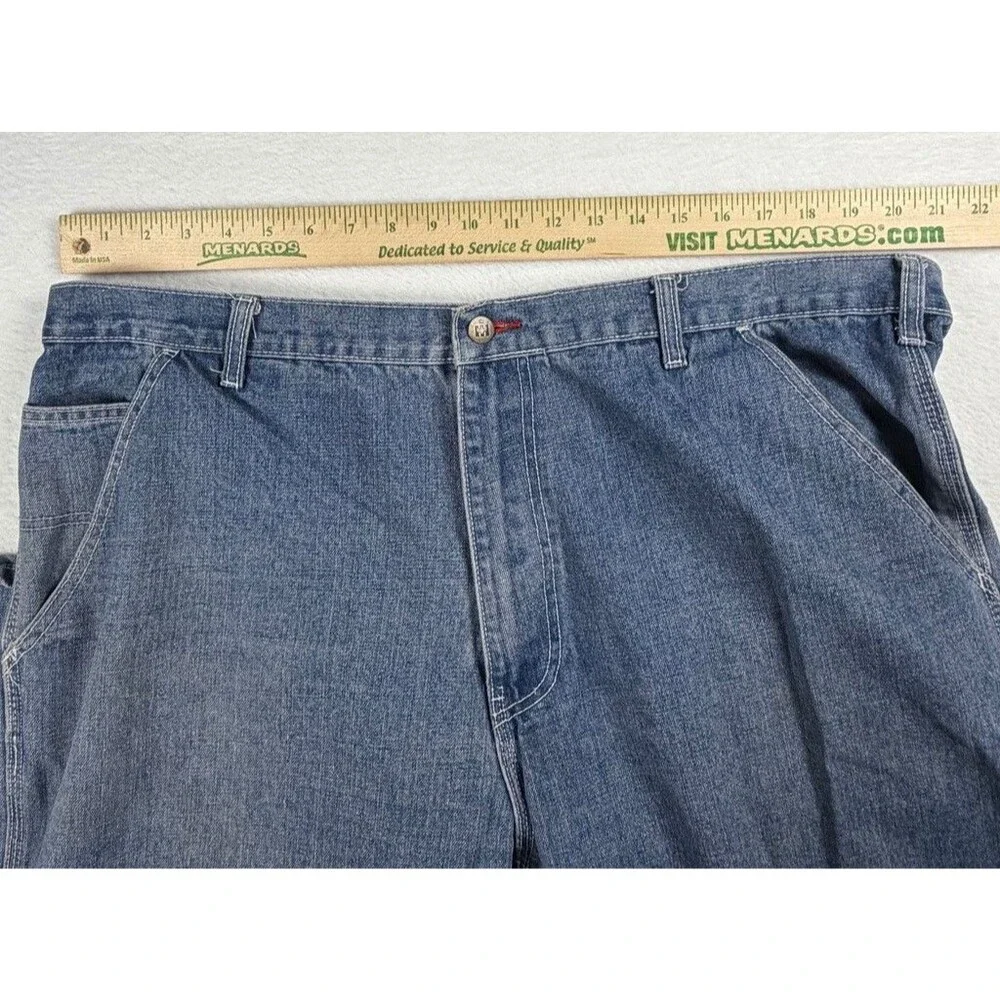 International Harvester Farmall Carpenter Jeans Mens 44x30 Blue Denim Workwear